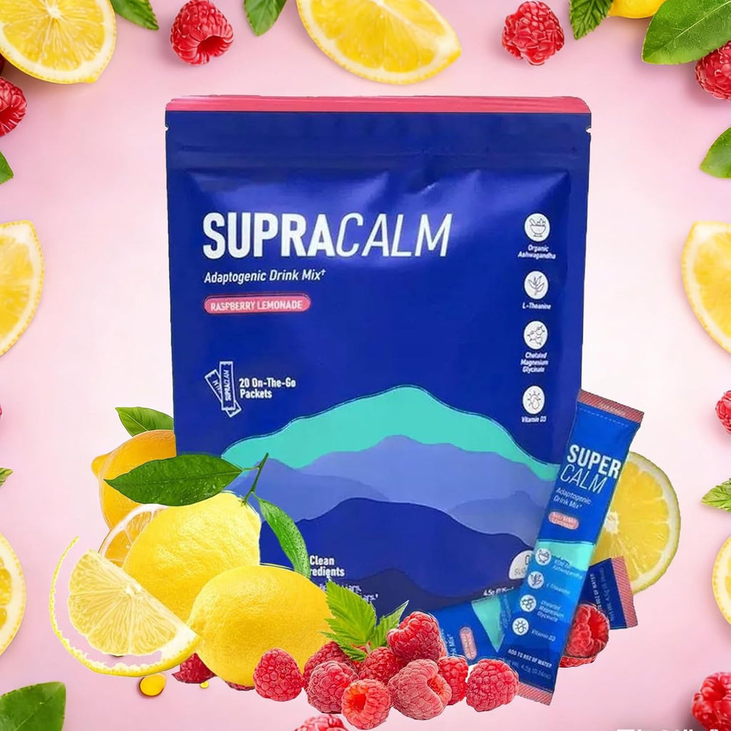 XINCHEN 40 New Supercalm Cortisol Drink Blend Packets, Calm Cortisol, Relaxation & Concentration, Concentration and Sleep, On the Go (2)